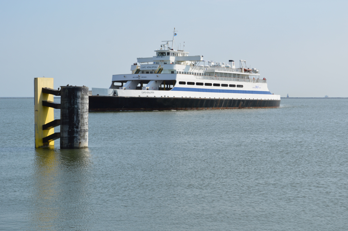 Next-generation replacements of the Cape May-Lewes ferries, like the MV Cape Henlopen seen here, will feature green-energy capabilites. | PHOTO COURTESY OF DRBA