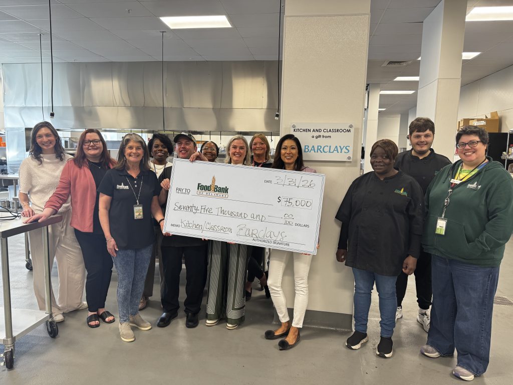 Food Bank of Delaware receives $75K from Barclays to expand culinary space