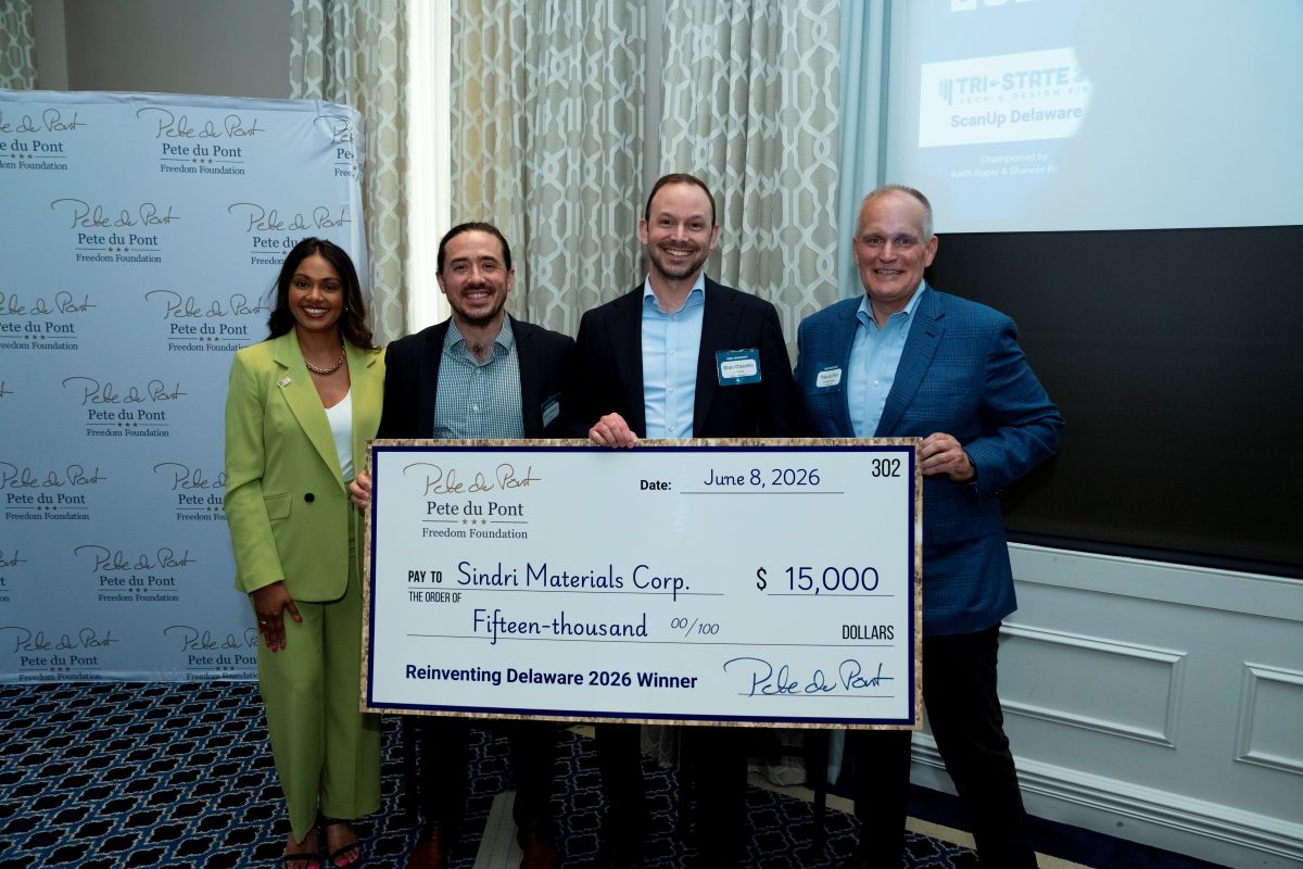 Sindri Materials wins 2026 Reinventing Delaware top prize
